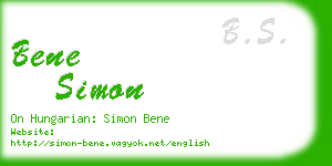 bene simon business card